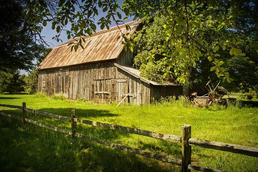 Wooden fence at Deleu Ranch